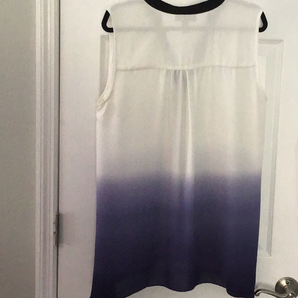 Alfani - woman’s Sleeveless Ombre Top - Black, off white and Purple - Picture 2 of 8